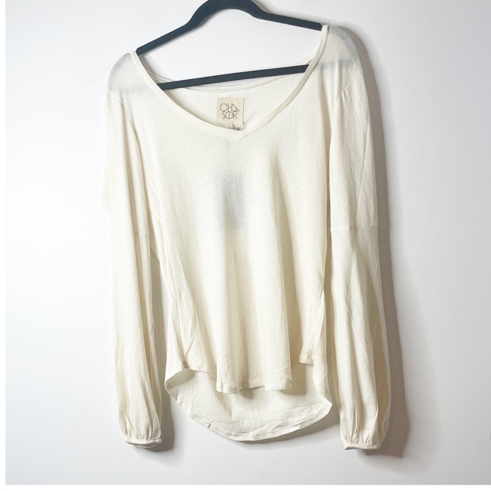 Chaser NWT Revolve Long Sleeve vneck balloon sleeve top medium